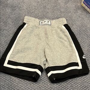 Nike Gray and Black Athletic Shorts with Elastic Waistband